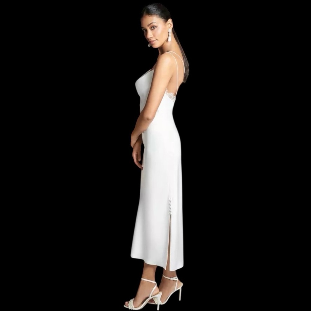 Sachin & Babi Anthropologie Dylan Slip Dress Lace Satin NWT Wedding Bridal - Picture 4 of 11
